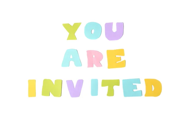 Youre invited text on white background - isolated — Stock Photo, Image