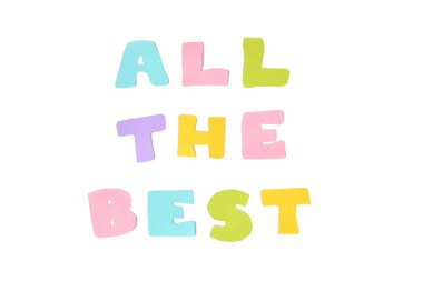 En iyi metin izole beyaz arka planda-