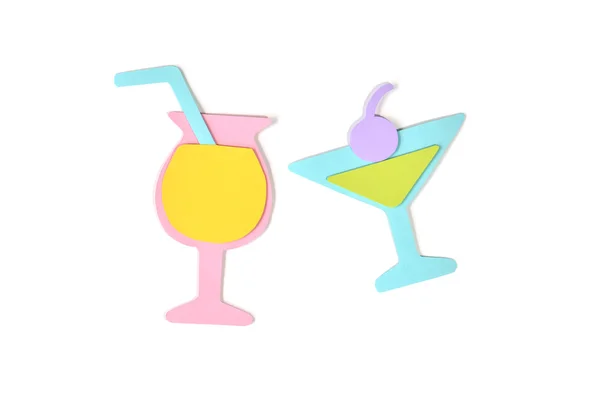 Cocktail drinken op witte achtergrond - geïsoleerd — Stockfoto