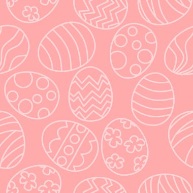 Paskalya yumurtası pürüzsüz desen - pembe arka plan