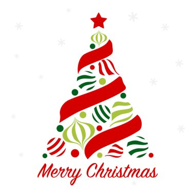 Çizgili süslemeli Noel ağacı