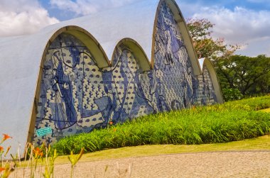 BH, Brezilya - Aralık 23 - kilisenin bir dış görünümü ayrıntı