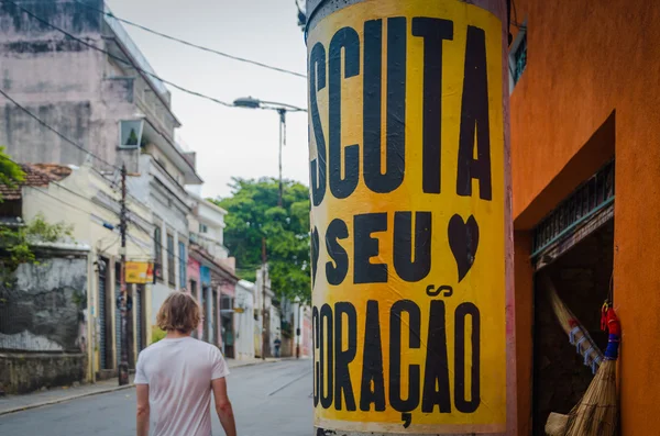 RIO DE JANEIRO, BRASIL - 06 DE MARZO DE 2016: artistas callejeros pintados — Foto de Stock