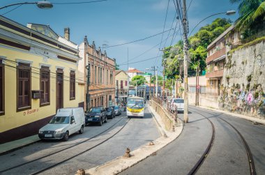 Rio De Janeiro, Rj, Brezilya - 07 Mart 2016: Street, Rio De Janeiro Santa Teresa yol boyunca.