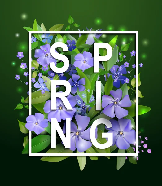 Primavera fiori sfondo — Vettoriale Stock