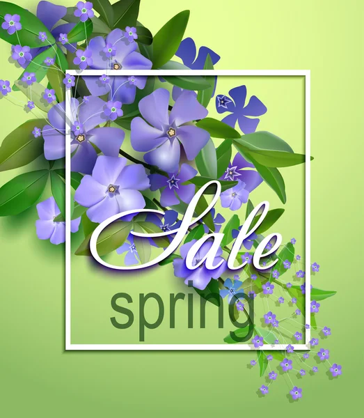 Spring flowers background — Stock Vector