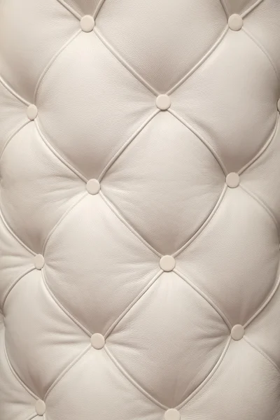 White Leather Upholstery Background or Texture — Stock Photo, Image