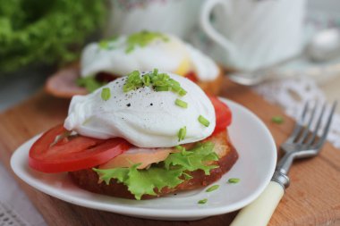 haşlanmış yumurta ile mükemmel breacfast