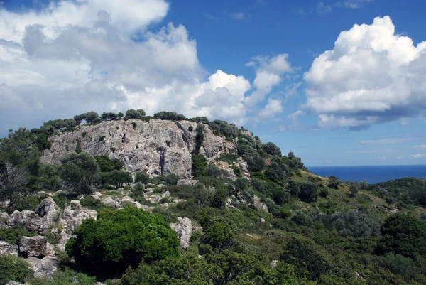 Rodos Adası dağlar. — Stok fotoğraf