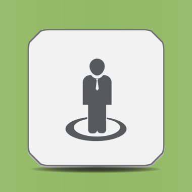 işadamı simgesi, vektör çizim. Düz tasarım stili