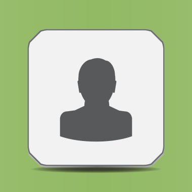 işadamı simgesi, vektör çizim. Düz tasarım stili