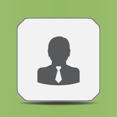 işadamı simgesi, vektör çizim. Düz tasarım stili