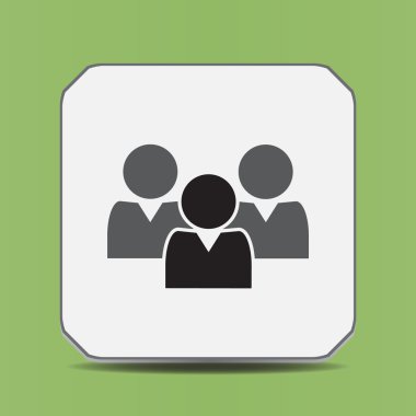 işadamı simgesi, vektör çizim. Düz tasarım stili