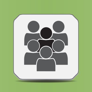 işadamı simgesi, vektör çizim. Düz tasarım stili