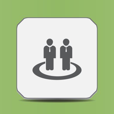 işadamı simgesi, vektör çizim. Düz tasarım stili