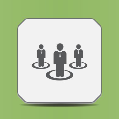 işadamı simgesi, vektör çizim. Düz tasarım stili