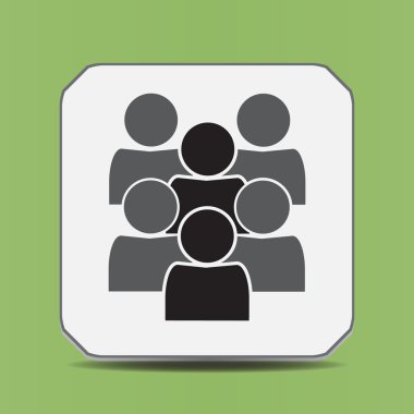 işadamı simgesi, vektör çizim. Düz tasarım stili