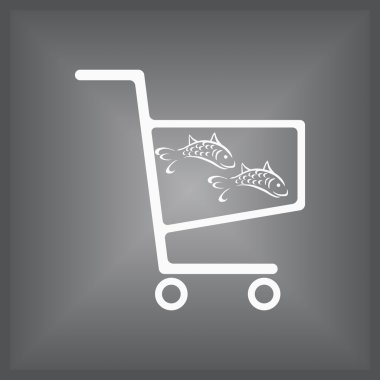 Alışveriş düz simgesi