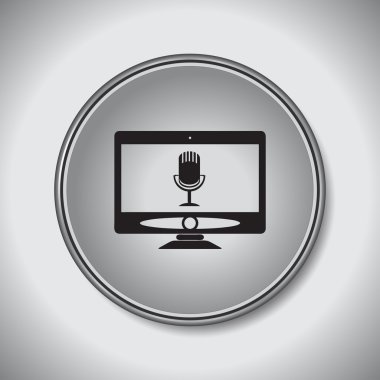 izleyici ikon vektör illüstrasyonu