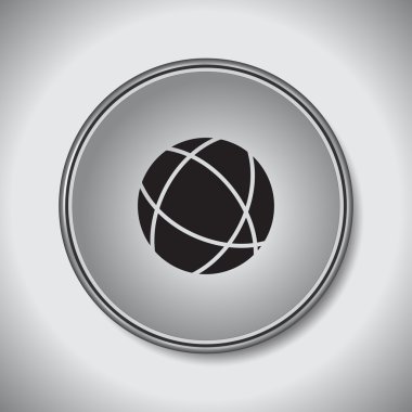 Küre simgesi. Düz tasarım stili