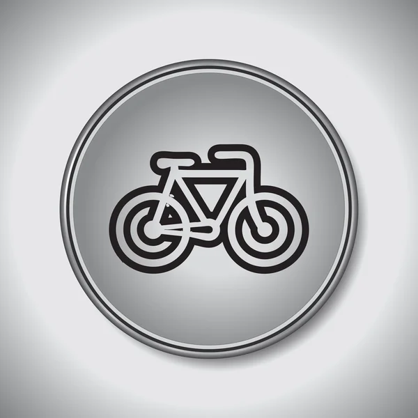 Vélo icône plat vecteur atome icône — Image vectorielle