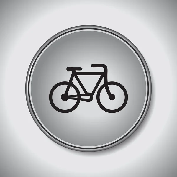 Vélo icône plat vecteur atome icône — Image vectorielle