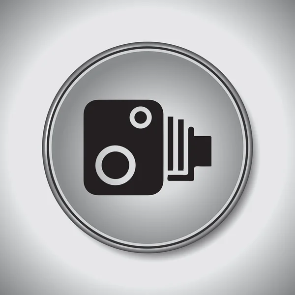 ビデオカメラのアイコン、ベクトル図です。フラットなデザイン スタイル. — ストックベクタ