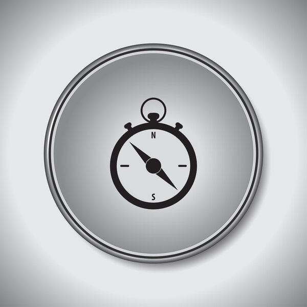 Compass icon, vector illustration. Flat design style