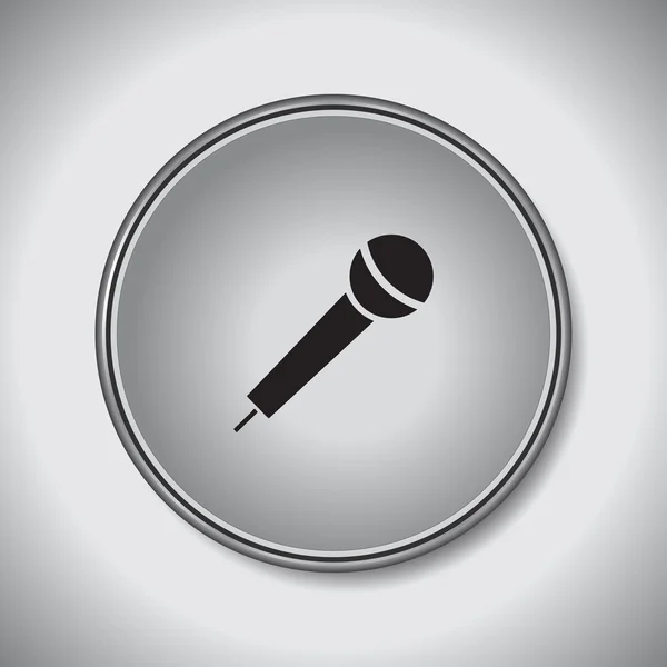 Microphone icon, vector illustration. Flat design style. — Stock Vector