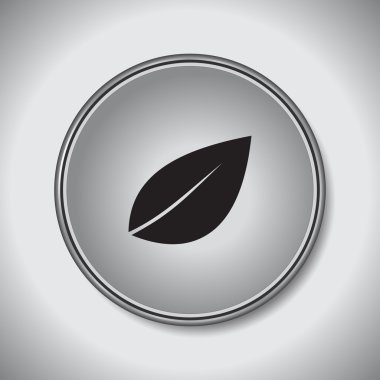 Yaprak vektör simgesi. Düz tasarım stili.
