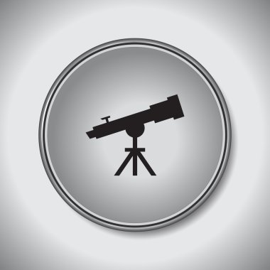 Spyglass vektör simgesi. Düz tasarım stili