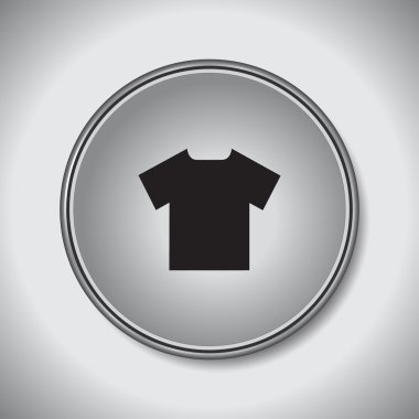 T-shirt simgesi, vektör çizim. Düz tasarım stili