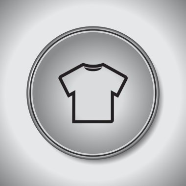 T-shirt simgesi, vektör çizim. Düz tasarım stili