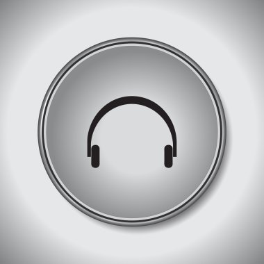 Kulaklık simgesi, vektör illüstrasyonu