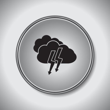 vektör Siyah bulut simgeler kümesi