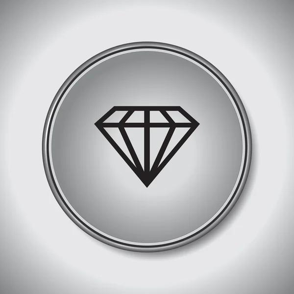 Diamant pictogram vector illustratie — Stockvector