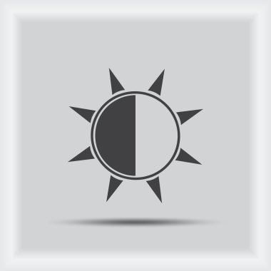 Parlaklık simgesi, vektör çizim. Düz tasarım stili.