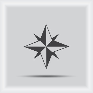 Pusula simgesi, vektör illüstrasyonu. düz tasarım biçimi