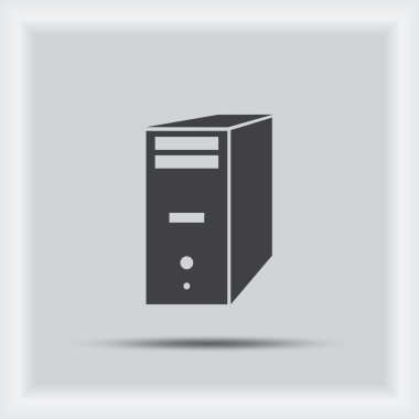 Bilgisayar sunucu simgesini, vektör çizim