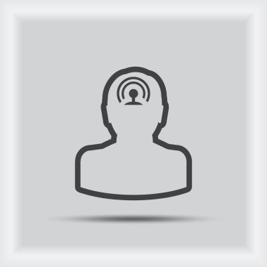 Ekibimizi ampul kavramının. adam simgesi