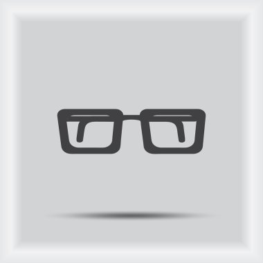 Gözlük simgesi. Düz tasarım stili