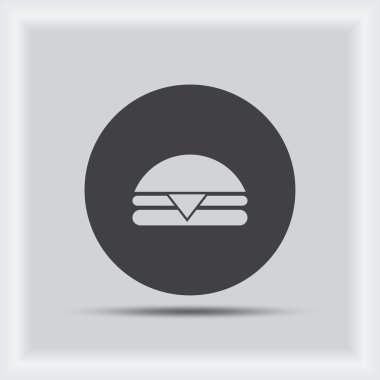 Hamburger simgesi. Düz tasarım stili