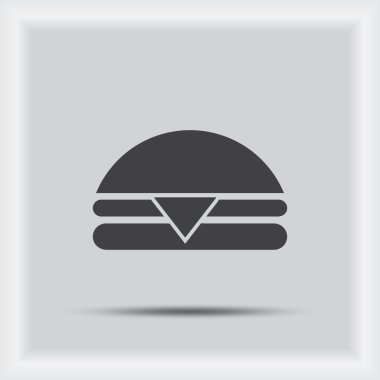 Hamburger simgesi. Düz tasarım stili