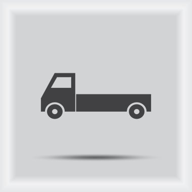 kamyon vektör simgesi. düz tasarım