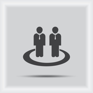 Ekibimizi ampul kavramının. adam simgesi