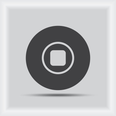 Dur düğmesi vektör simgesi