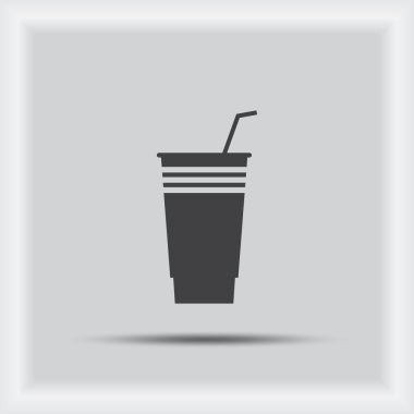 Bir fincan kahve vektör çizim. Düz tasarım stili