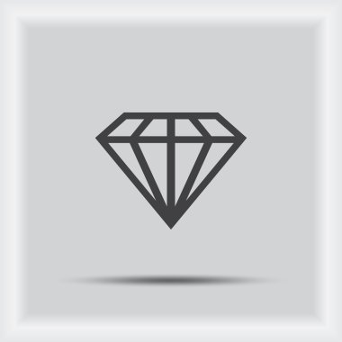 elmas vektör simgesi. Düz tasarım stili