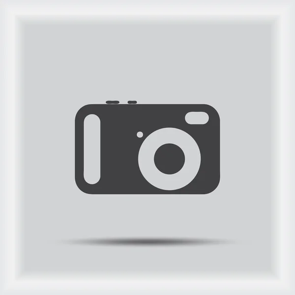 Icono de la cámara, ilustración vectorial. estilo de diseño plano — Archivo Imágenes Vectoriales
