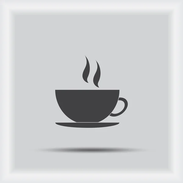 Bir fincan kahve vektör çizim. Düz tasarım stili — Stok Vektör